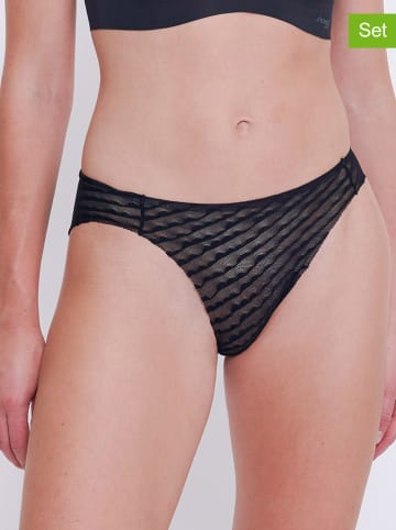 Sloggi 2er-Set: Taillenslips in Schwarz