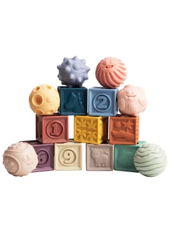 Magni 15-delige babymassageset met stapelblokken - vanaf 6 maanden