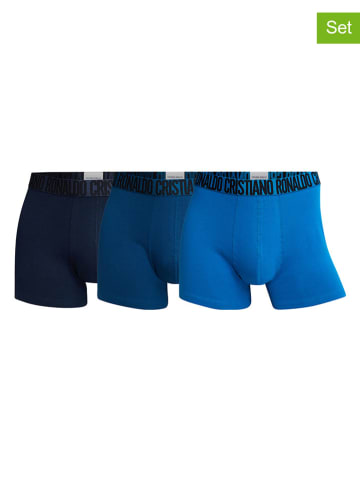 CR7 3-delige set: boxershorts blauw/donkerblauw