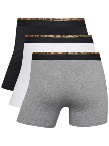 CR7 3-delige set: boxershorts zwart/wit/grijs