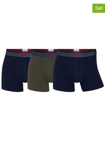 CR7 3 delige set boxershorts kaki donkerblauw goedkoop kopen limango