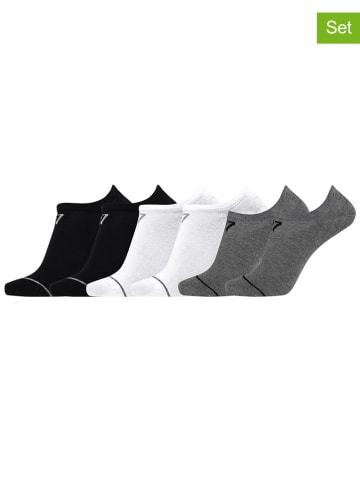 CR7 6-delige set: voetjes zwart/wit/donkergrijs