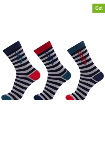 CR7 3-delige set: sokken donkerblauw
