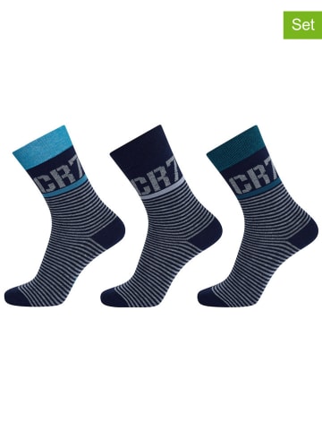 CR7 3er-Set: Socken in Dunkelblau