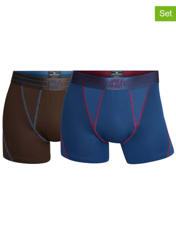 CR7 2-delige set: boxershorts bruin/blauw