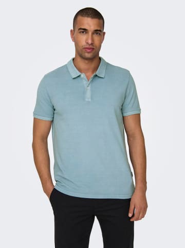 ONLY & SONS Koszulka polo w kolorze błękitnym