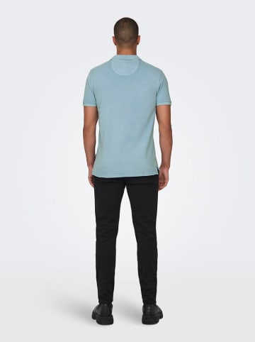 ONLY & SONS Poloshirt lichtblauw