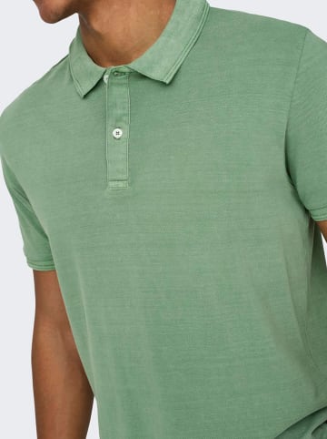 ONLY & SONS Koszulka polo w kolorze zielonym