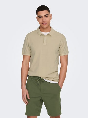 ONLY & SONS Koszulka polo w kolorze beżowym