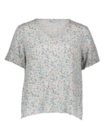 ONLY Shirt lichtblauw/wit