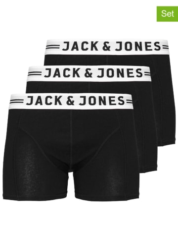 JACK & JONES Junior 3-delige set: boxershorts "Sense Trunks" zwart