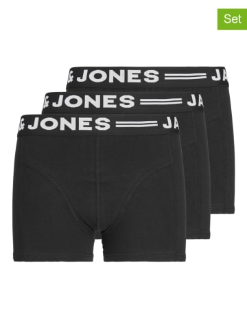 JACK & JONES Junior 3-delige set: boxershorts "Sense Trunks" zwart