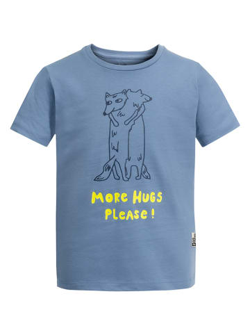 Jack Wolfskin Koszulka "More Hugs" w kolorze niebieskim