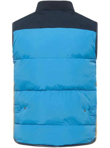 Mustang Doorgestikte bodywarmer lichtblauw