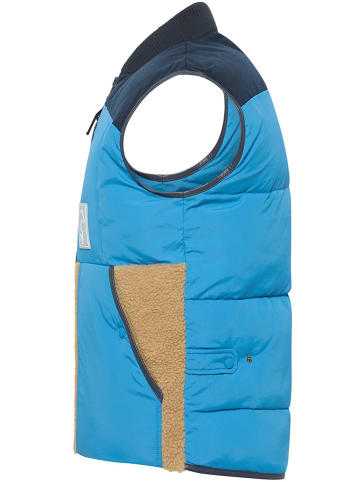 Mustang Doorgestikte bodywarmer lichtblauw