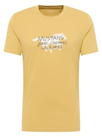 Mustang Koszulka w kolorze musztardowym