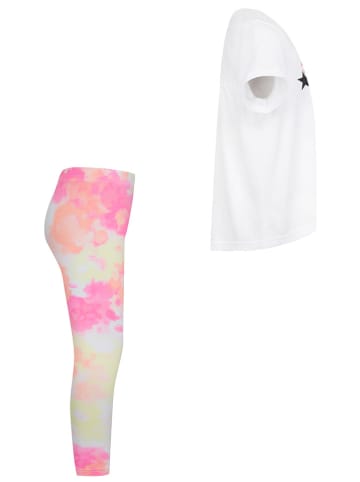 Converse 2-delige outfit geel/roze/groen