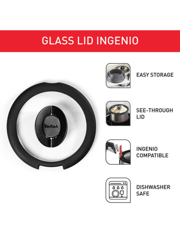 Tefal 3er-Set: Glasdeckel "Ingenio" in Schwarz
