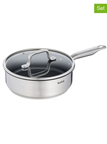 Tefal 2tlg. Set: Edelstahl-Schmorpfanne "Virtuoso" - Ø 24 cm