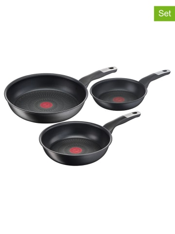 Tefal 3-delige set: braadpannen "Unlimited" zwart