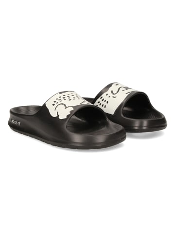 Lacoste Pantoletten in Schwarz/ Weiß