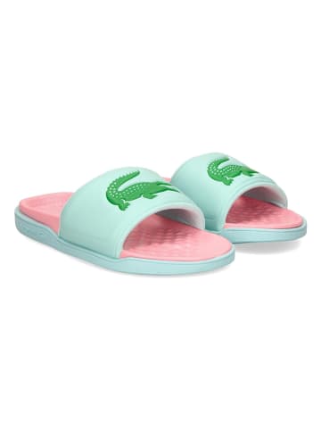 Lacoste Klapki w kolorze turkusowo-zielonym