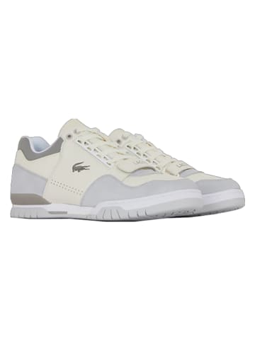 Lacoste Skórzane sneakersy w kolorze szaro-kremowym
