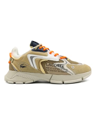 Lacoste Sneakers in Beige/ Dunkelblau/ Orange