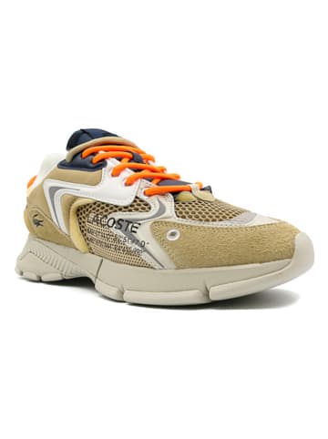 Lacoste Sneakers in Beige/ Dunkelblau/ Orange