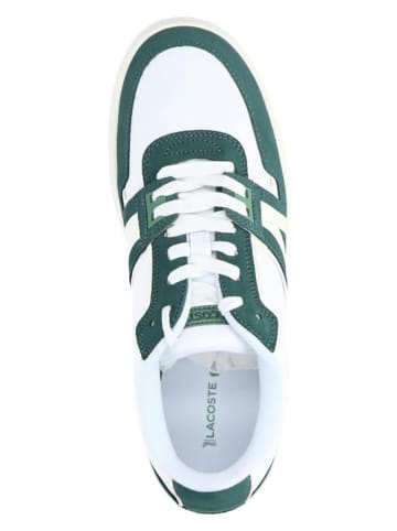 Lacoste Leren sneakers wit/groen