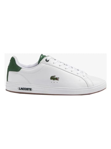 Lacoste Leder-Sneakers in Weiß/ Grün