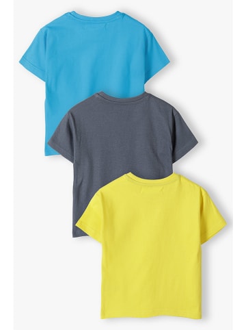 Minoti Koszulki (3 szt.) w kolorze żółtym, antracytowym i niebieskim