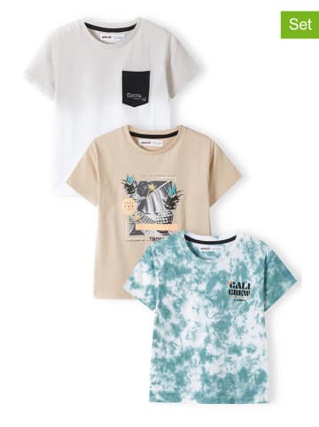 Minoti 3-delige set: shirts wit/beige