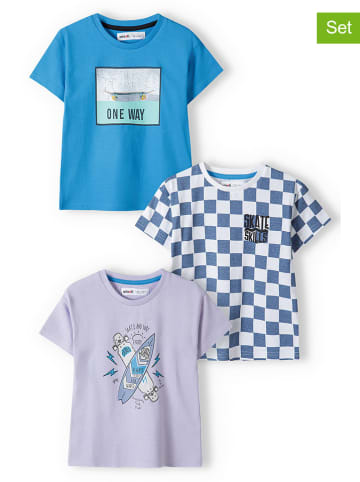 Minoti 3er-Set: Shirts in Blau/ Lila