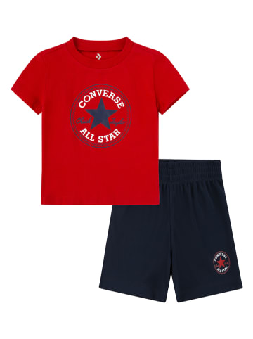 Converse 2-delige outfit rood/donkerblauw