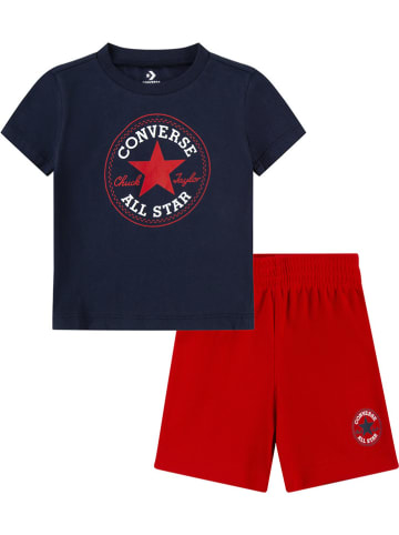 Converse 2-delige outfit donkerblauw/rood