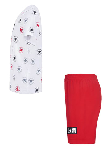 Converse 2-delige outfit rood/wit
