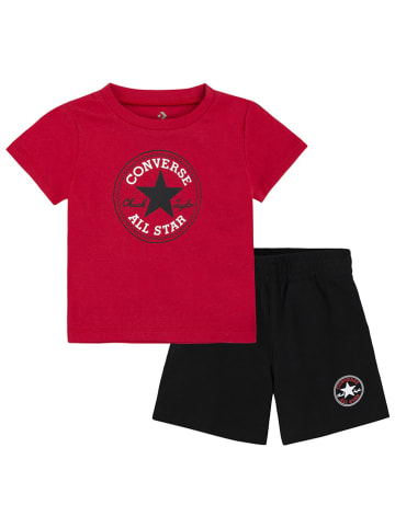 Converse 2tlg. Outfit in Schwarz/ Rot
