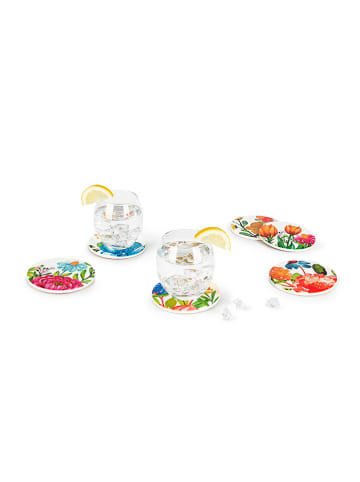 Trendy Kitchen by EXCÉLSA Podkładki (6 szt.) "Blooming" ze wzorem - Ø 10,5 cm