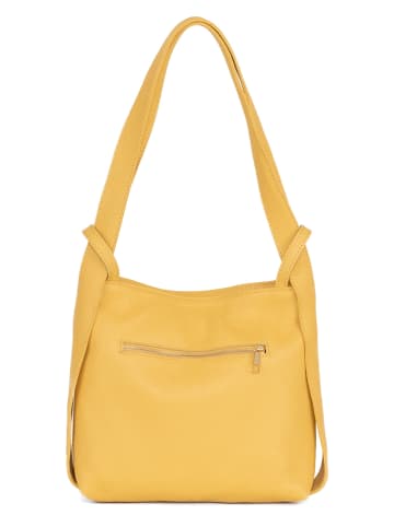 Anna Morellini Leder-Schultertasche in Gelb - (B)30 x (H)30 x (T)10 cm