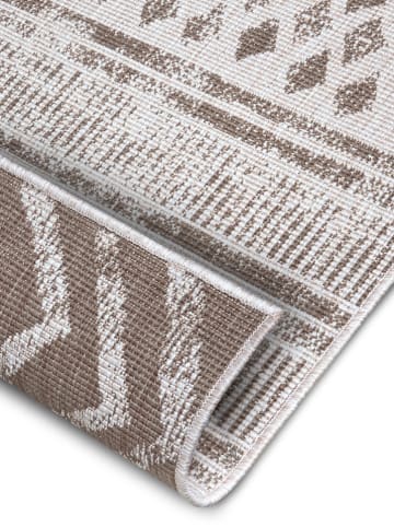 NORTHRUGS Dwustronny dywan zewnętrzny "Biri" w kolorze jasnobrązowo-kremowym