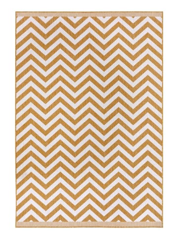 NORTHRUGS Indoor-/ Outdoor-Teppich "Palma" in Senf/ Creme