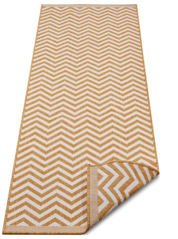 NORTHRUGS Indoor-/ Outdoor-Teppich "Palma" in Senf/ Creme