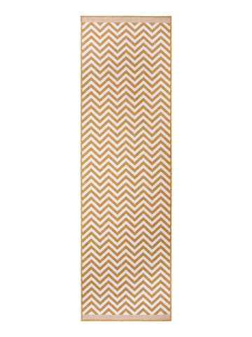 NORTHRUGS Indoor-/outdoortapijt "Palma" mosterdgeel/crème