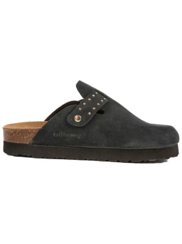 billowy Leren clogs zwart