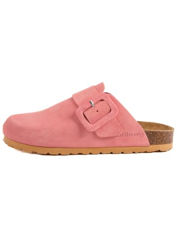 billowy Leren clogs lichtroze