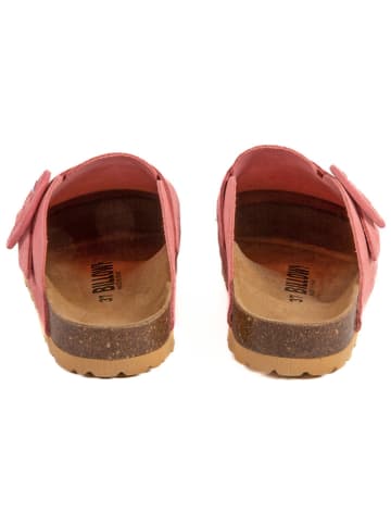 billowy Leder-Clogs in Rosa
