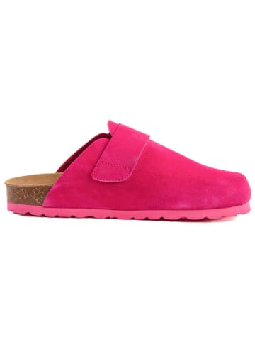 billowy Leder-Clogs in Pink