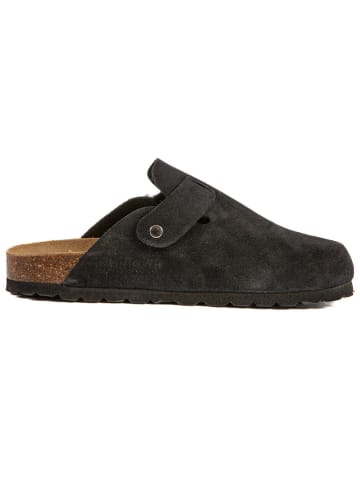 billowy Leren clogs zwart