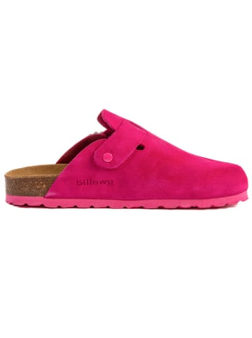 billowy Leder-Clogs in Pink